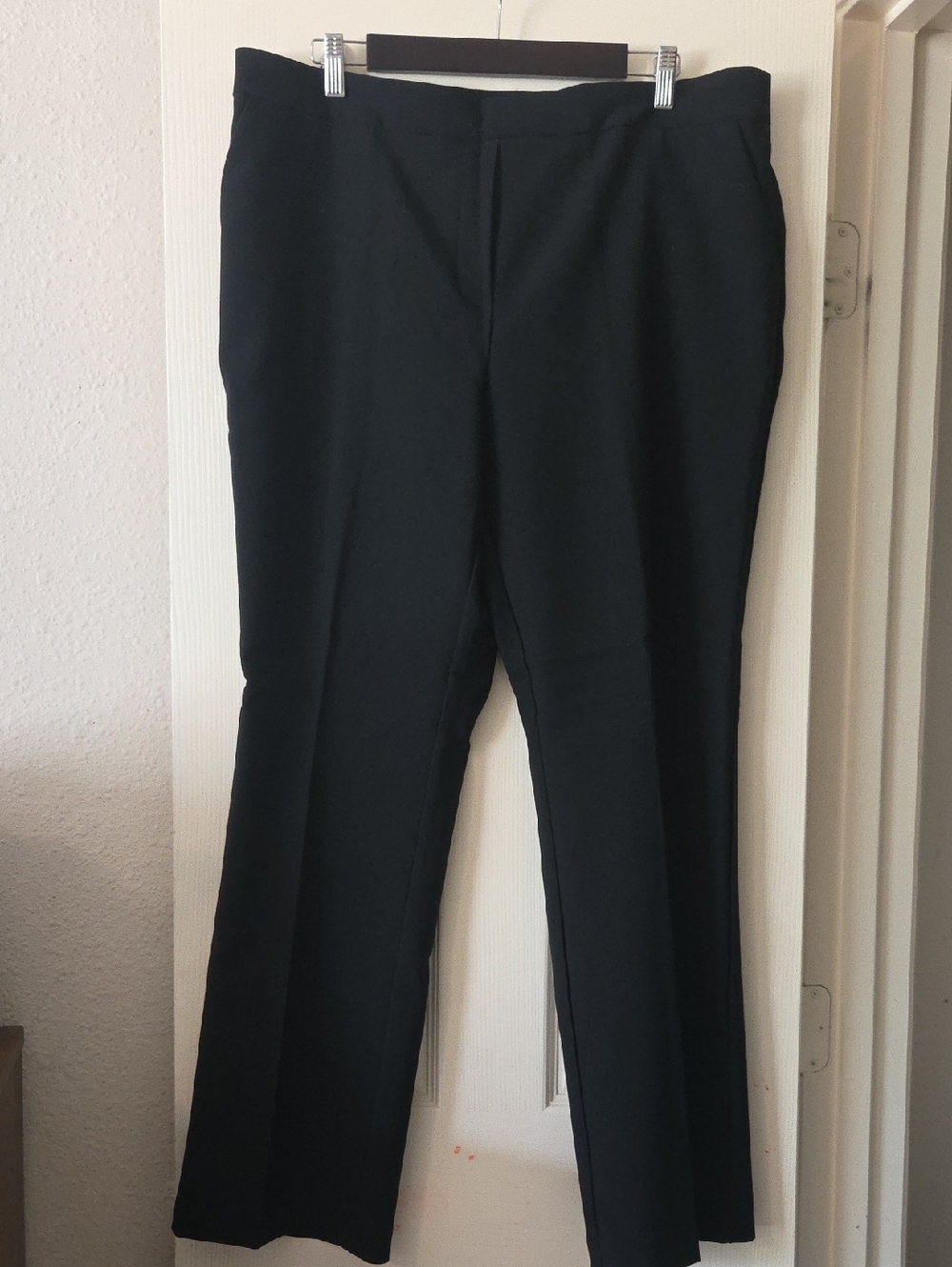 Women's Black Straight-Leg Dress Pants